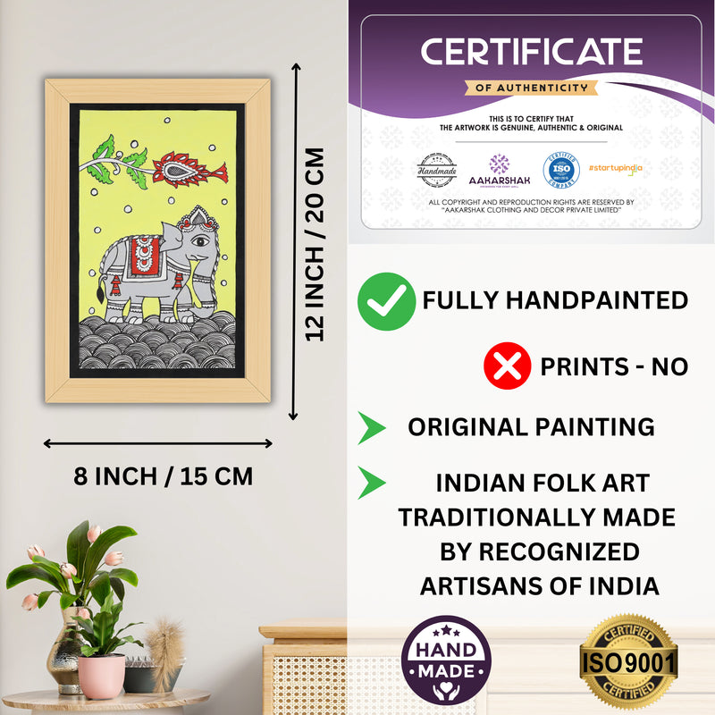 handmade iso certified-elephant pichwai painting