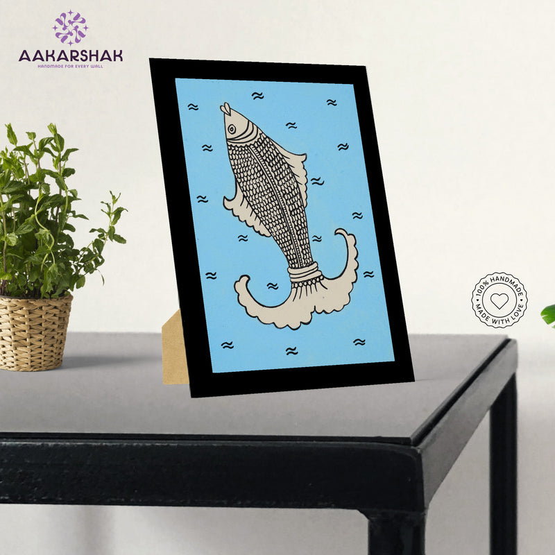 vibrant handmade fish painting-depicting indian folk traditions