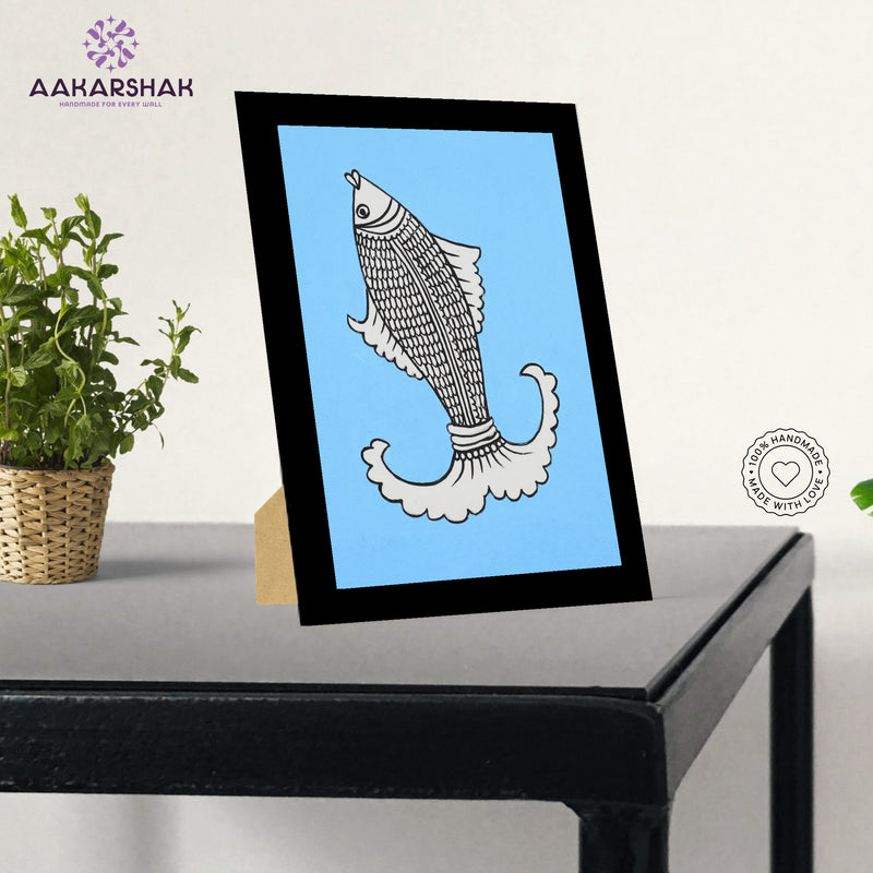 vibrant handmade fish painting-depicting indian folk traditions