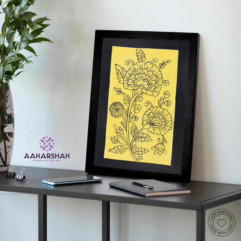 vibrant handmade peacock painting-depicting indian folk traditions