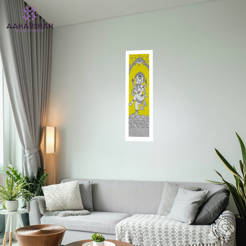 vibrant handmade ganesh painting-depicting indian folk traditions