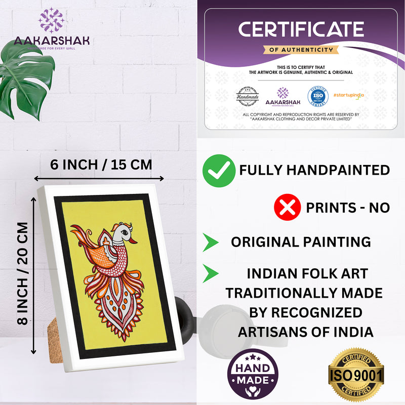 handmade iso certified-peacock kalamkari painting