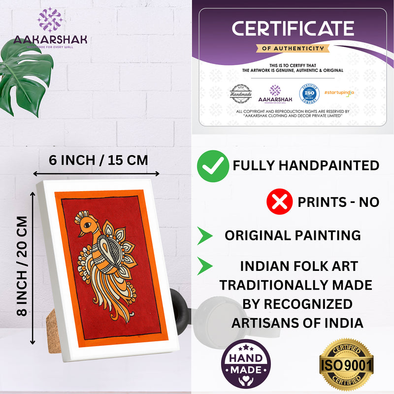 handmade iso certified-peacock kalamkari painting