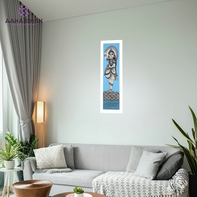 vibrant handmade radha painting-depicting indian folk traditions