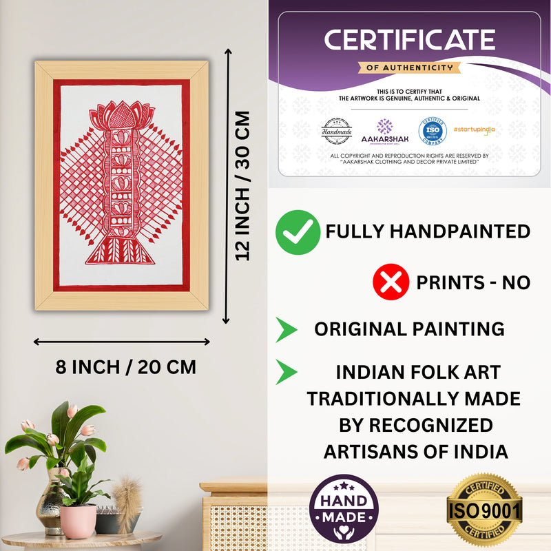 handmade iso certified-bamboo madhubani painting