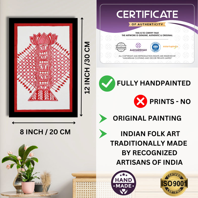 handmade iso certified-bamboo madhubani painting