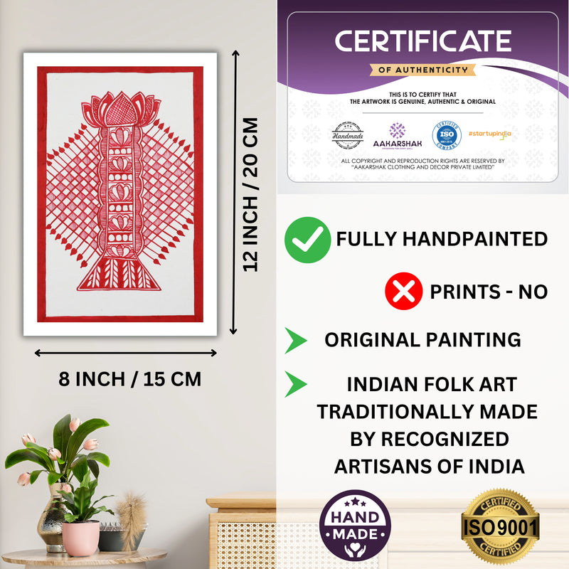 handmade iso certified-bamboo madhubani painting