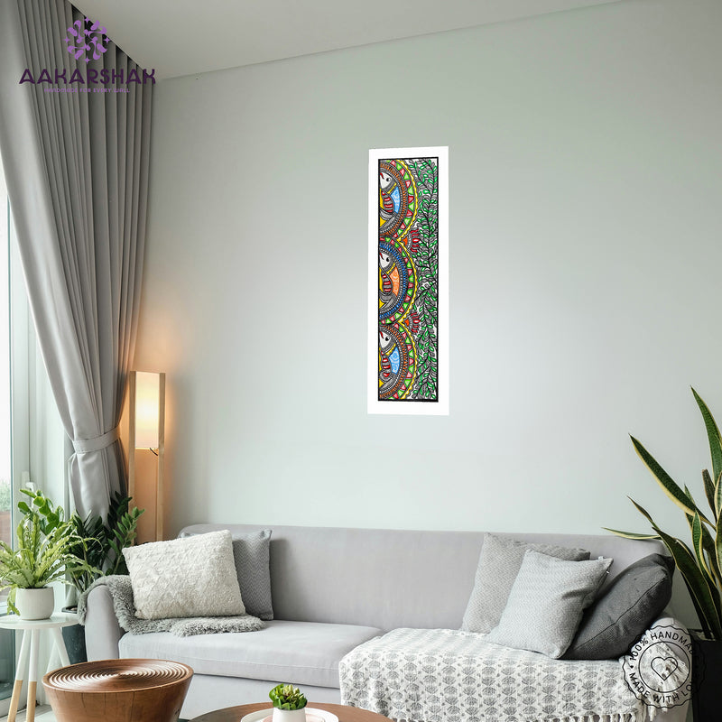 vibrant handmade fish painting-depicting indian folk traditions