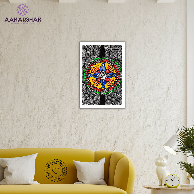 vibrant handmade fish painting-depicting indian folk traditions
