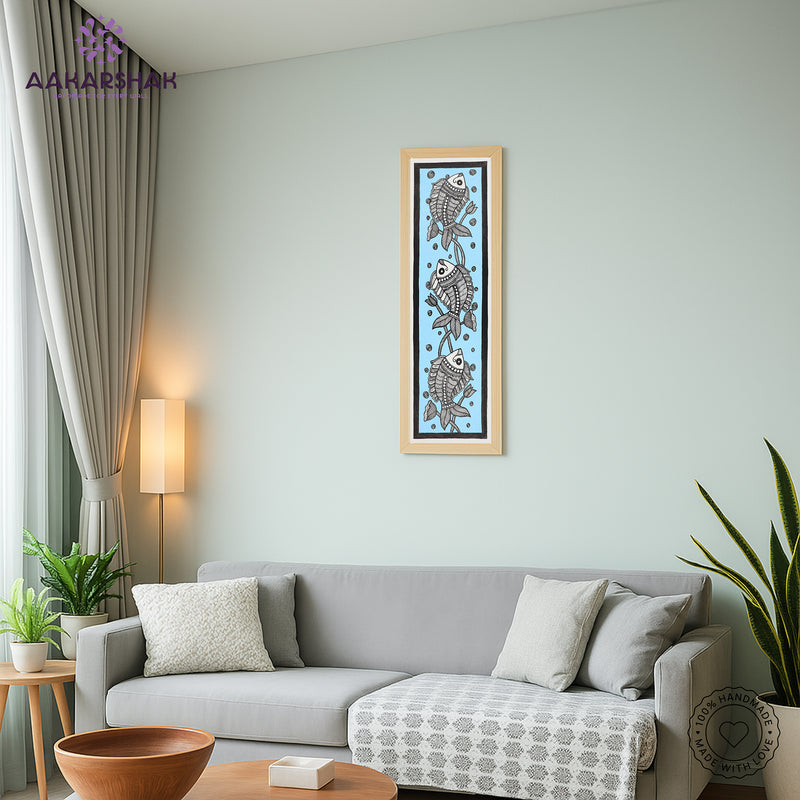 vibrant handmade tree of life painting-depicting indian folk traditions