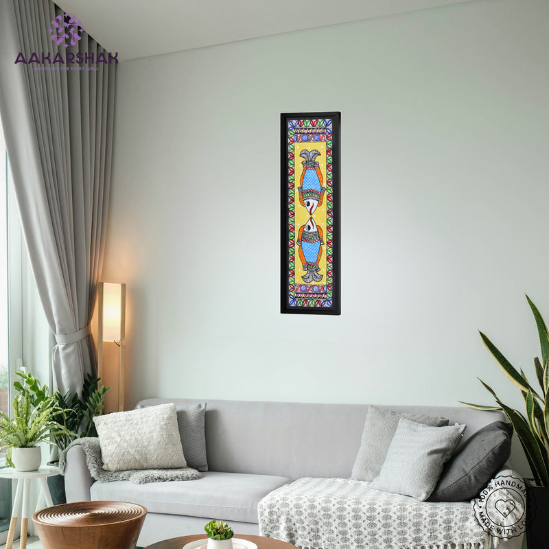 vibrant handmade tree of life painting-depicting indian folk traditions