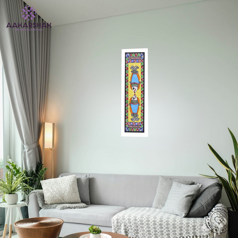 vibrant handmade tree of life painting-depicting indian folk traditions