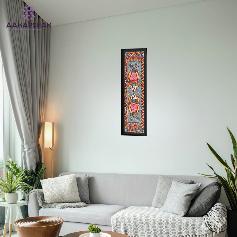 vibrant handmade fish painting-depicting indian folk traditions