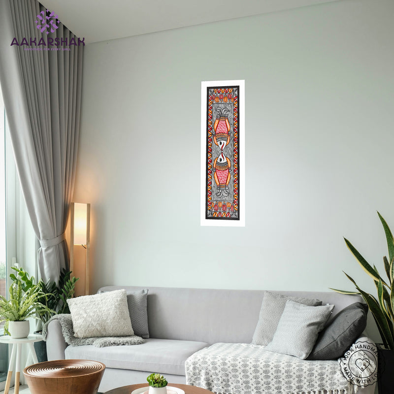 vibrant handmade fish painting-depicting indian folk traditions