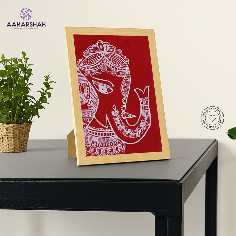 vibrant handmade madhubani painting-depicting indian folk traditions