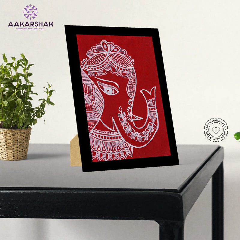 vibrant handmade madhubani painting-depicting indian folk traditions