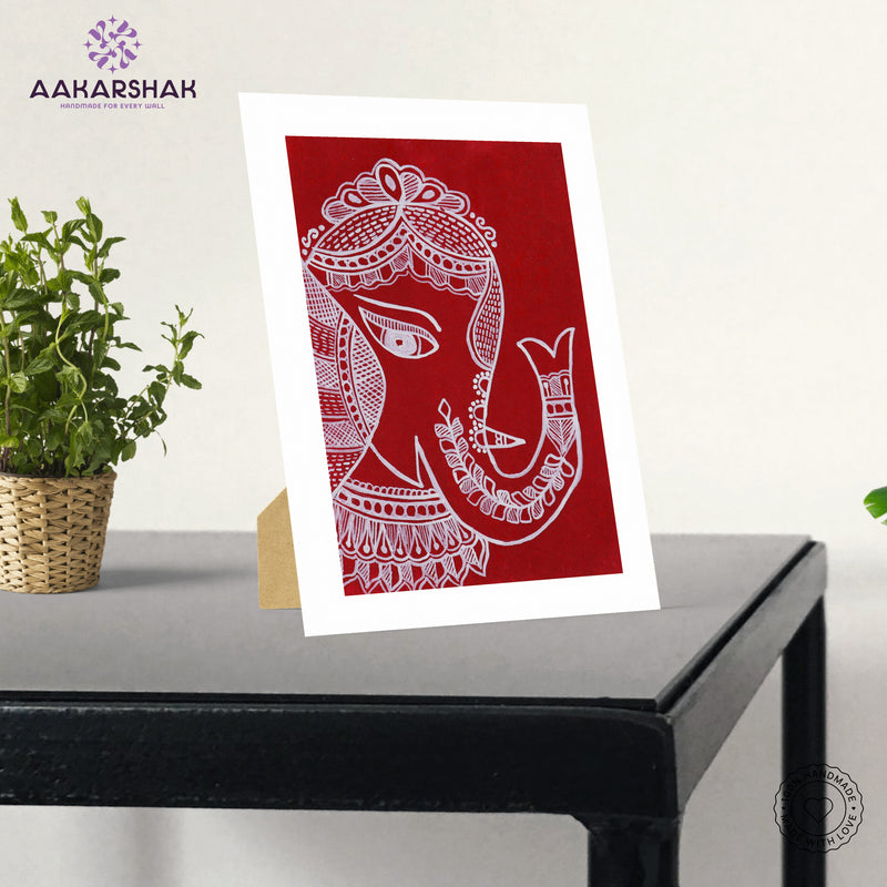 vibrant handmade madhubani painting-depicting indian folk traditions