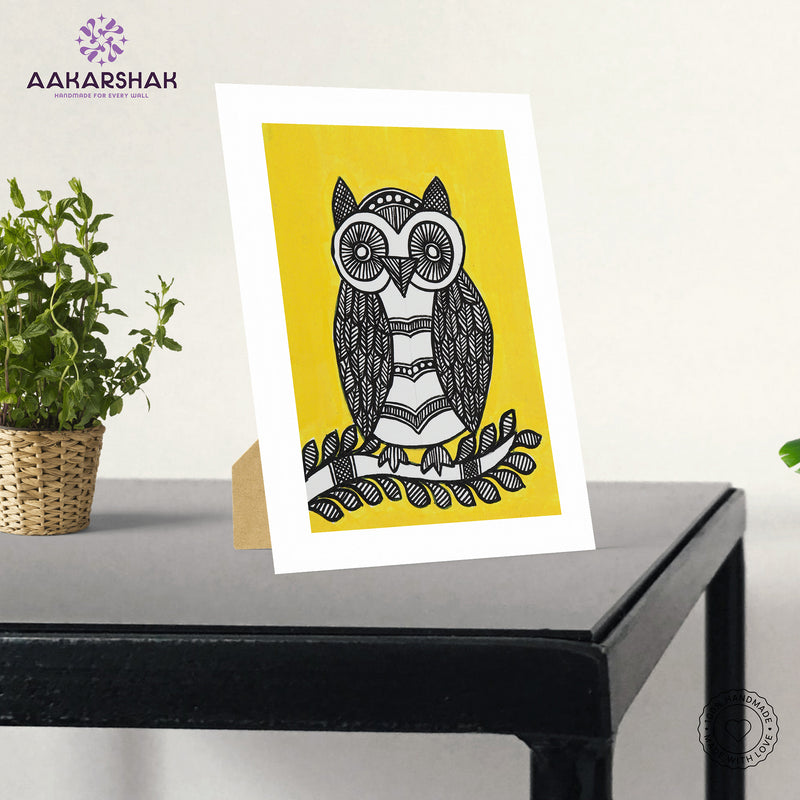 vibrant handmade madhubani painting-depicting indian folk traditions