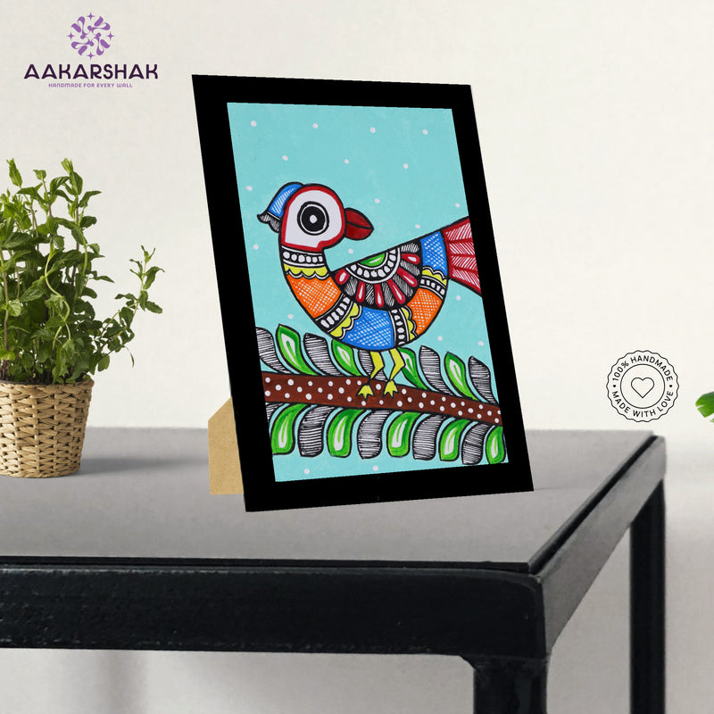 handmade iso certified madhubani-peacock painting
