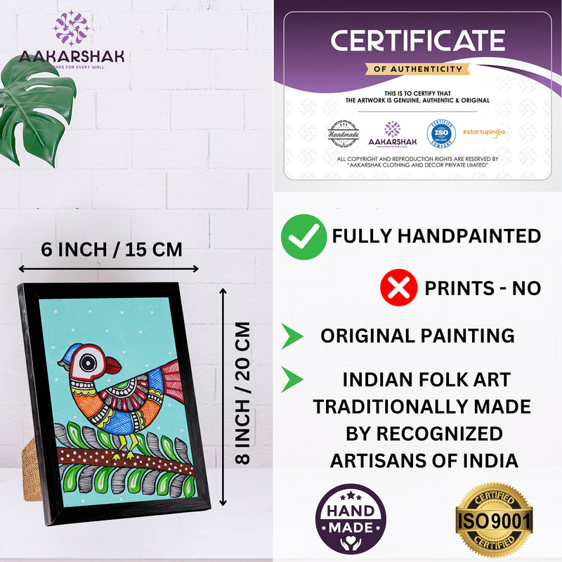 vibrant handmade madhubani painting-depicting indian folk traditions