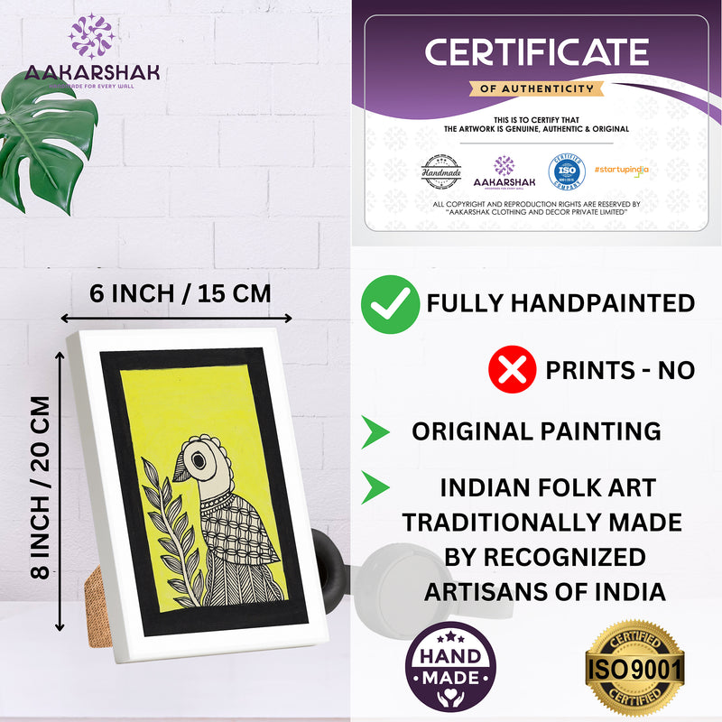 handmade iso certified madhubani-peacock painting