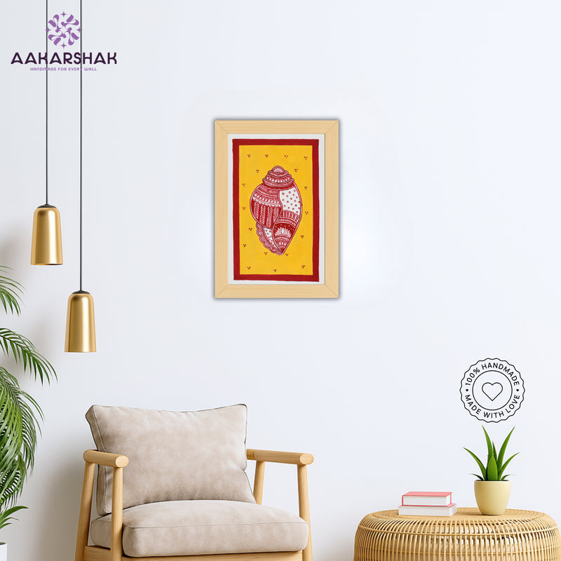 vibrant handmade Shankh painting-depicting indian folk traditions