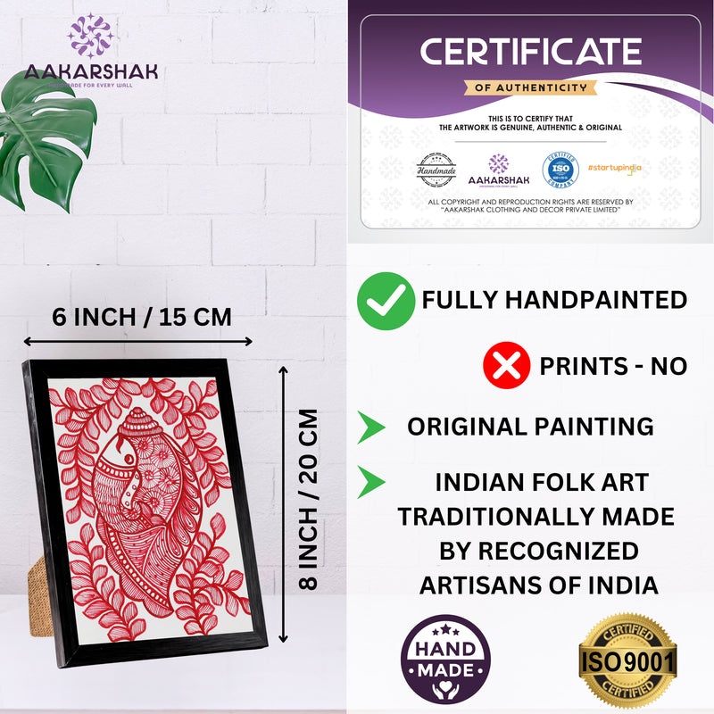 handmade iso certified madhubani-shankha painting
