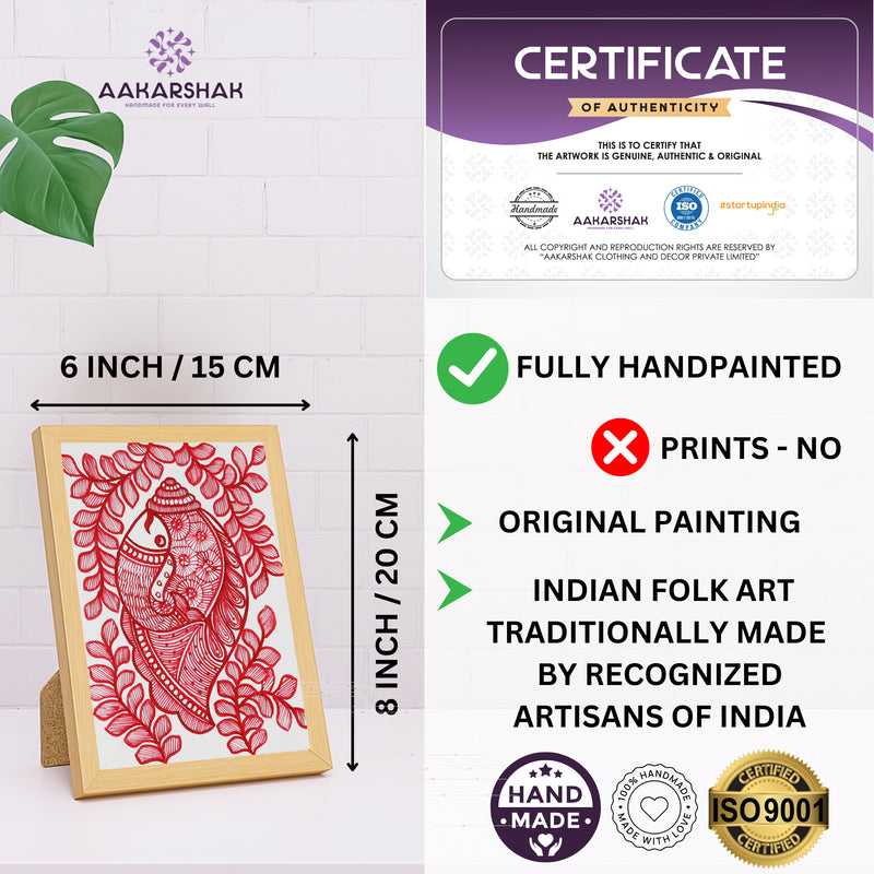 handmade iso certified madhubani-shankha painting