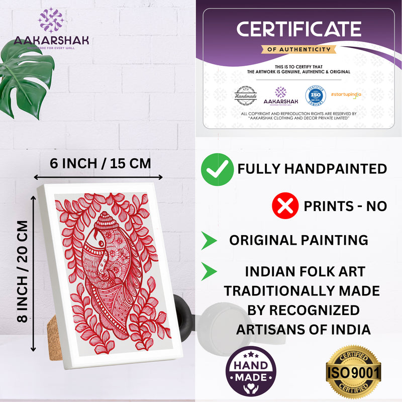handmade iso certified madhubani-shankha painting
