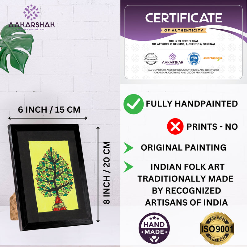 handmade iso certified-madhubani flower painting