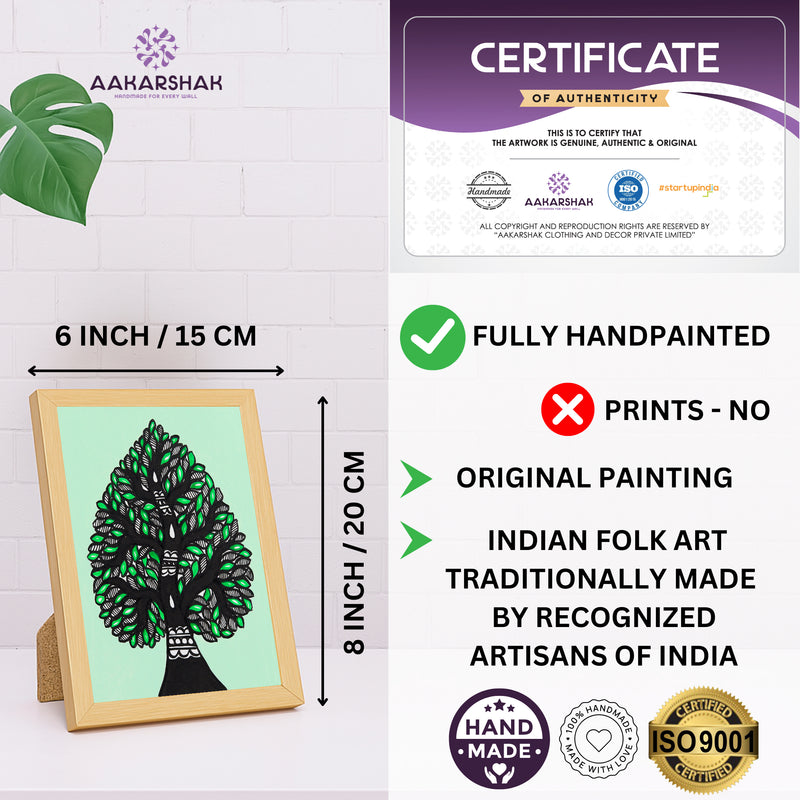 handmade iso certified madhubani-tree of life painting