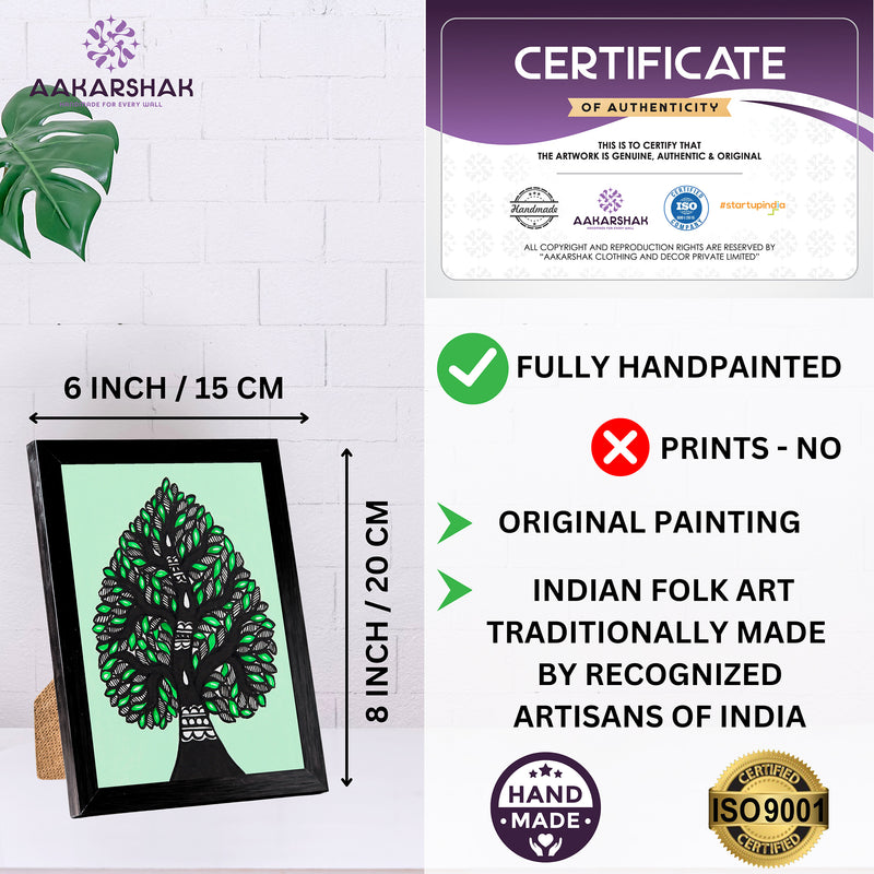 handmade iso certified madhubani-tree of life painting