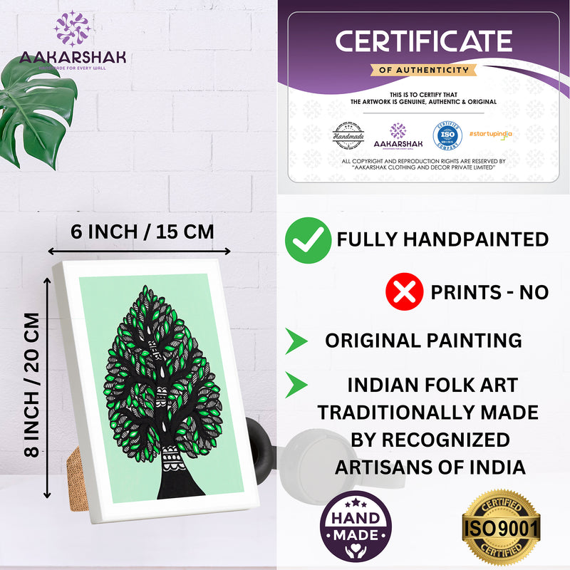 handmade iso certified madhubani-tree of life painting
