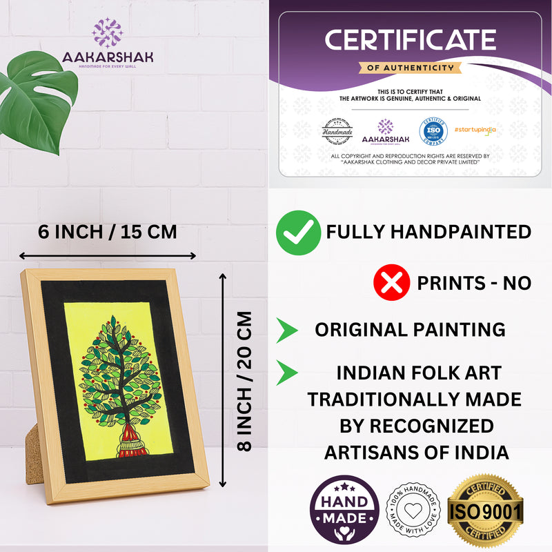 handmade iso certified-madhubani flower painting