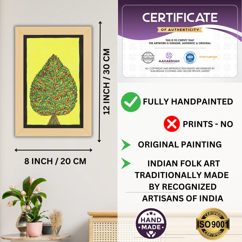 handmade iso certified-tree of life madhubani painting