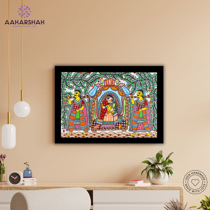 Handmade Doli Madhubani Painting Wall Decor 17x24