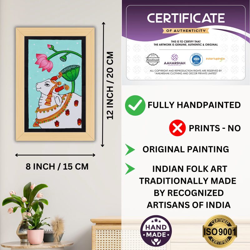certificate of authenticity-handmade iso certified cow pichwai painting