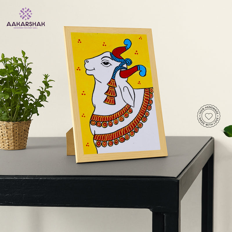 vibrant handmade pichwai painting-depicting indian folk traditions
