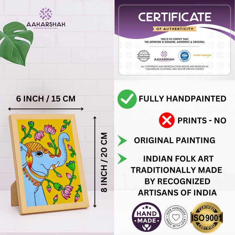 handmade iso certified-pichwai elephant painting
