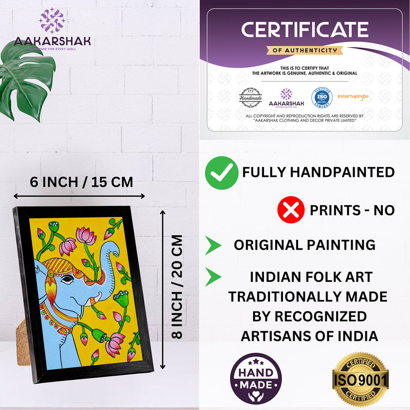 handmade iso certified-pichwai elephant painting