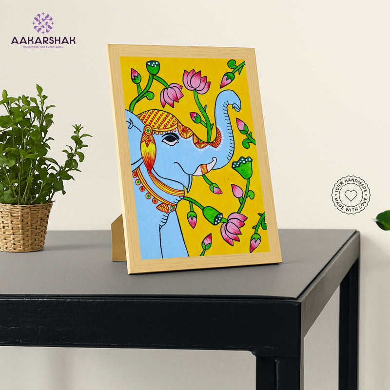 vibrant handmade pichwai painting-depicting indian folk traditions