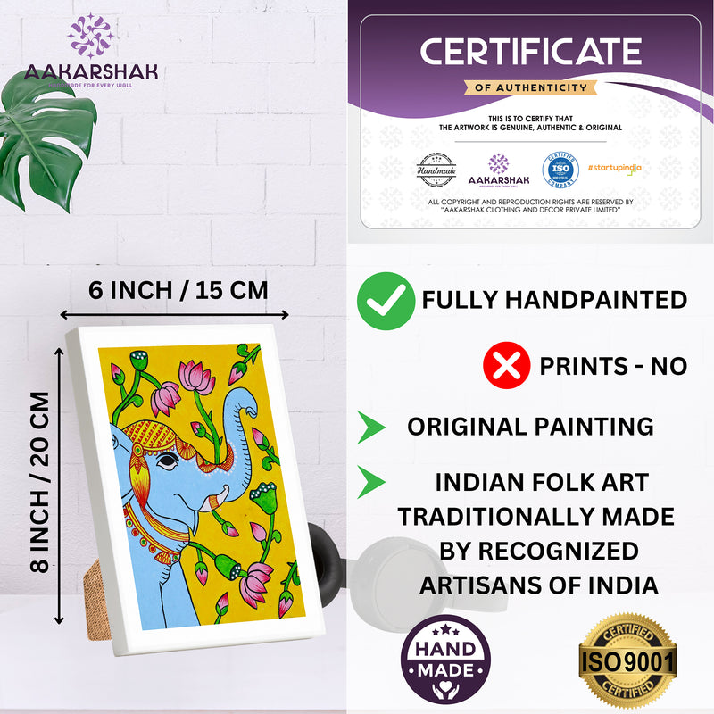 handmade iso certified-pichwai elephant painting