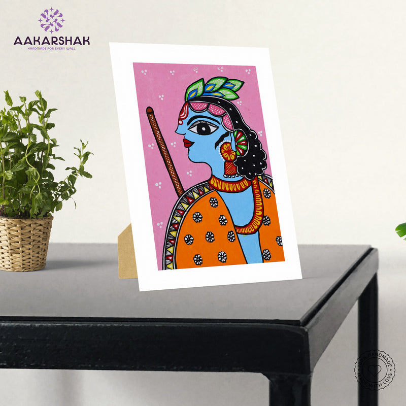 vibrant handmade pichwai painting-depicting indian folk traditions