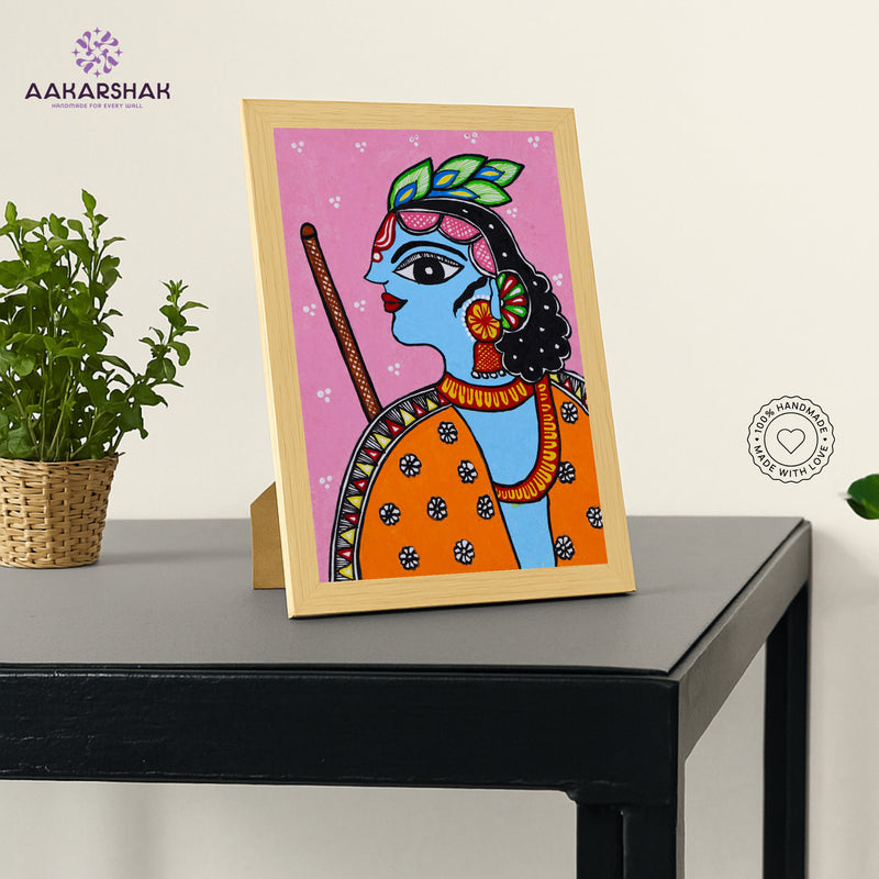 vibrant handmade pichwai painting-depicting indian folk traditions