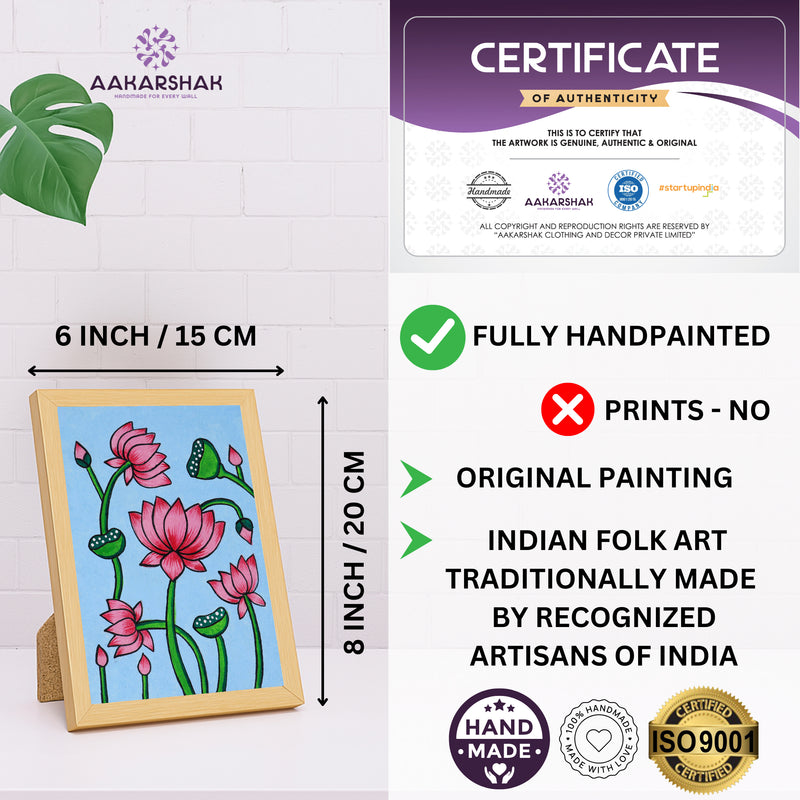 handmade iso certified-pichwai lotus painting