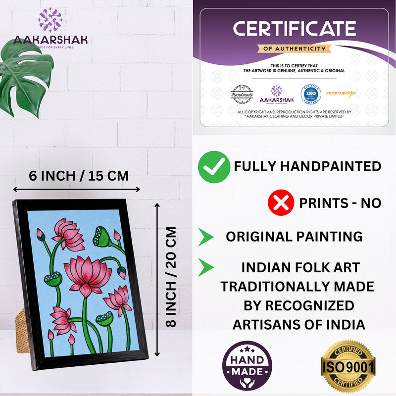 handmade iso certified-pichwai lotus painting