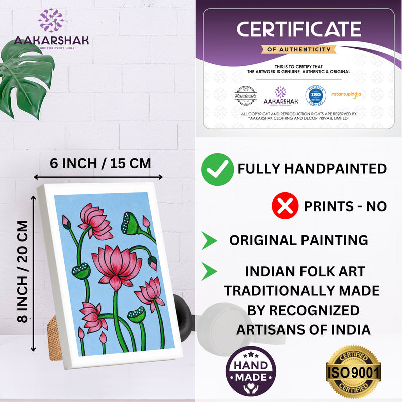handmade iso certified-pichwai lotus painting