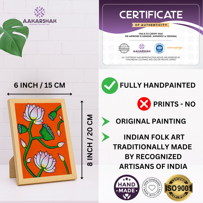 handmade iso certified-pichwai lotus painting