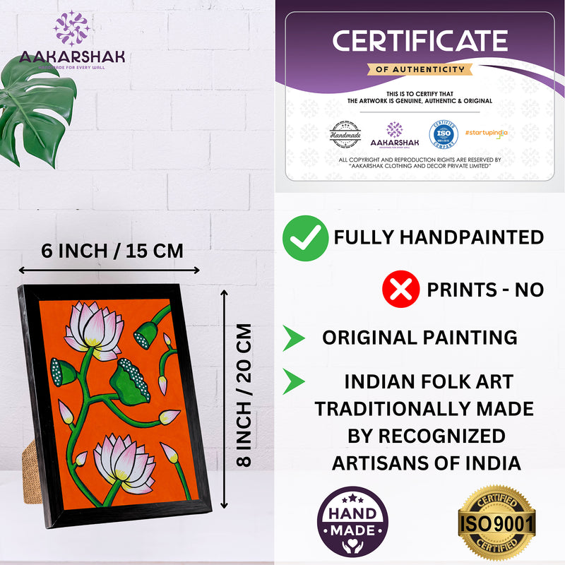 handmade iso certified-pichwai lotus painting