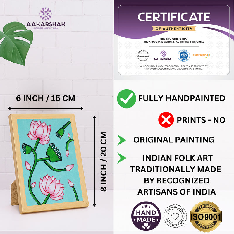 handmade iso certified-pichwai lotus painting